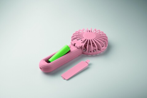 Klappbarer Ventilator - Babyrosa bedrucken, Art.-Nr. MO2779-11 Klappbarer Ventilator - Babyrosa bedrucken, Art.-Nr. MO2779-11