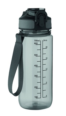Sport-Trinkflasche 700ml - Transparent Grau bedrucken, Art.-Nr. MO2792-27 Sport-Trinkflasche 700ml - Transparent Grau bedrucken, Art.-Nr. MO2792-27