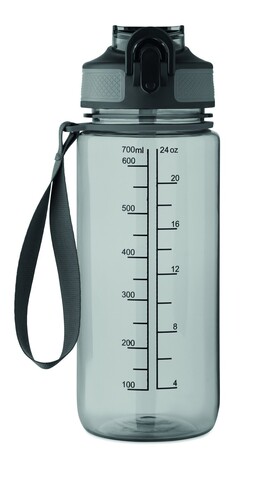 Sport-Trinkflasche 700ml - Transparent Grau bedrucken, Art.-Nr. MO2792-27 Sport-Trinkflasche 700ml - Transparent Grau bedrucken, Art.-Nr. MO2792-27