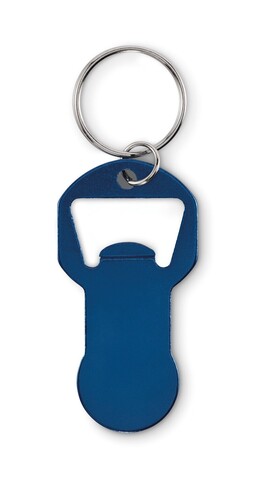 Schlüsselring mit Kapselheber - Marineblau bedrucken, Art.-Nr. MO2793-85