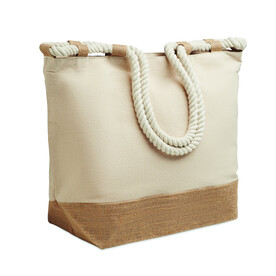 Strandtasche Canvas 280g/m² - Beige bedrucken, Art.-Nr. MO2805-13