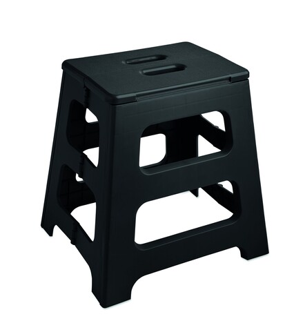 Tragbarer, klappbarer Hocker - Schwarz bedrucken, Art.-Nr. MO2831-03