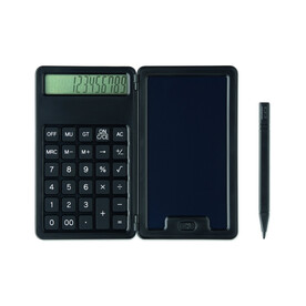 Taschenrechner mit LCD-Tafel - Schwarz bedrucken, Art.-Nr. MO2845-03