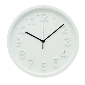 Wanduhr aus PP - Weiß bedrucken, Art.-Nr. MO2851-06
