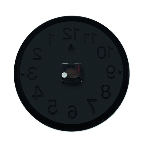 Wanduhr aus PP - Schwarz bedrucken, Art.-Nr. MO2851-03
