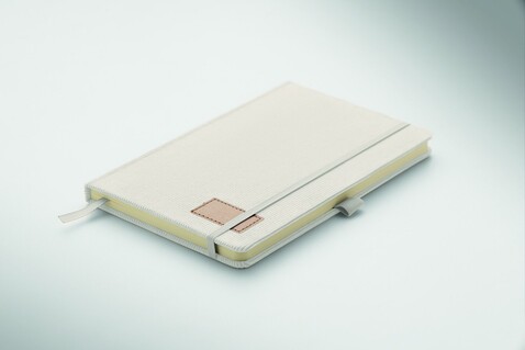 DIN A5 Notizbuch RPET - Off White bedrucken, Art.-Nr. MO2861-43