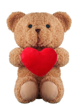 Teddybär mit Herz 23cm - Rot bedrucken, Art.-Nr. MO2949-05 Teddybär mit Herz 23cm - Rot bedrucken, Art.-Nr. MO2949-05