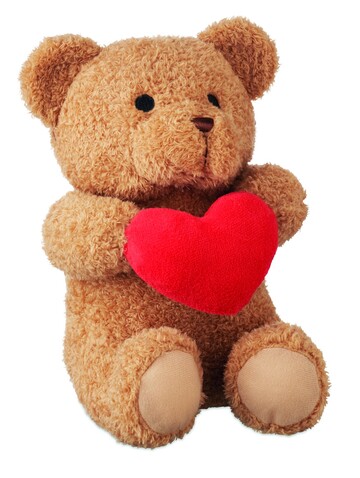 Teddybär mit Herz 23cm - Rot bedrucken, Art.-Nr. MO2949-05 Teddybär mit Herz 23cm - Rot bedrucken, Art.-Nr. MO2949-05