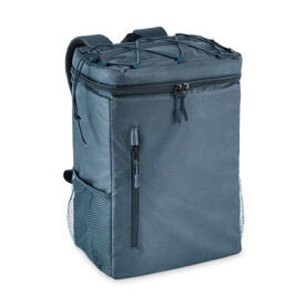 Kühlrucksack 600D RPET - Blau bedrucken, Art.-Nr. MO2971-04