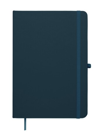 DIN A5 Notizbuch recy. PU - Marineblau bedrucken, Art.-Nr. MO3124-85