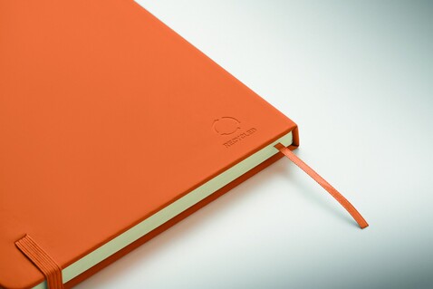 DIN A5 Notizbuch recy. PU - Orange bedrucken, Art.-Nr. MO3124-10 DIN A5 Notizbuch recy. PU - Orange bedrucken, Art.-Nr. MO3124-10
