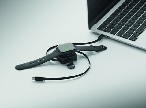 Einziehbares 100W-Typ-C-Kabel - Schwarz bedrucken, Art.-Nr. MO3145-03 Einziehbares 100W-Typ-C-Kabel - Schwarz bedrucken, Art.-Nr. MO3145-03