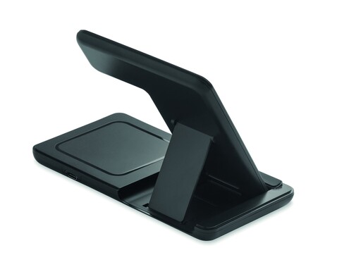 Faltbares 3in1 Ladegerät 15W - Schwarz bedrucken, Art.-Nr. MO3172-03 Faltbares 3in1 Ladegerät 15W - Schwarz bedrucken, Art.-Nr. MO3172-03