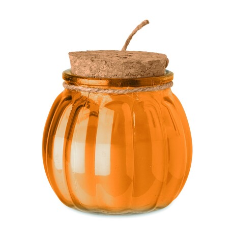 Kerze aus Pflanzenwachs - Orange bedrucken, Art.-Nr. MO3193-10