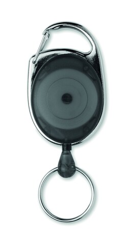 Einziehbarer Ausweishalter - Schwarz bedrucken, Art.-Nr. MO3200-03 Einziehbarer Ausweishalter - Schwarz bedrucken, Art.-Nr. MO3200-03