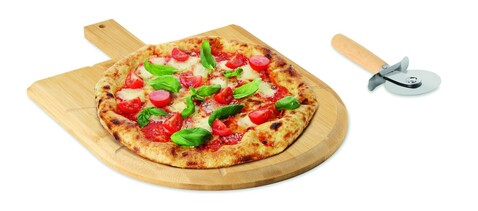 Pizza-Set Bambus - Holz bedrucken, Art.-Nr. MO3202-40 Pizza-Set Bambus - Holz bedrucken, Art.-Nr. MO3202-40