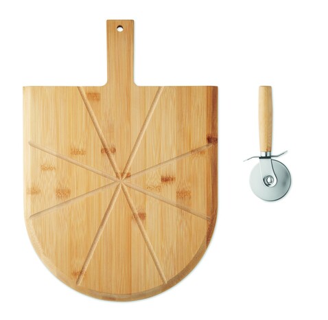 Pizza-Set Bambus - Holz bedrucken, Art.-Nr. MO3202-40 Pizza-Set Bambus - Holz bedrucken, Art.-Nr. MO3202-40