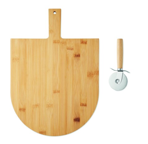 Pizza-Set Bambus - Holz bedrucken, Art.-Nr. MO3202-40 Pizza-Set Bambus - Holz bedrucken, Art.-Nr. MO3202-40