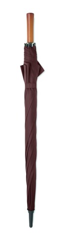 27" Regenschirm Holzgriff - Braun bedrucken, Art.-Nr. MO3220-01
