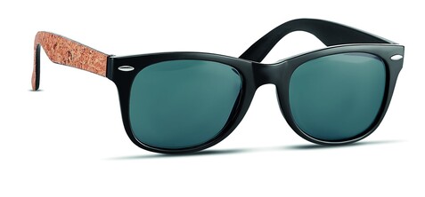 Sonnenbrille mit Kork - Schwarz bedrucken, Art.-Nr. MO6231-03 Sonnenbrille mit Kork - Schwarz bedrucken, Art.-Nr. MO6231-03