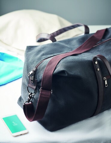 Weekender Canvas 450 g/m² - Schwarz bedrucken, Art.-Nr. MO6279-03
