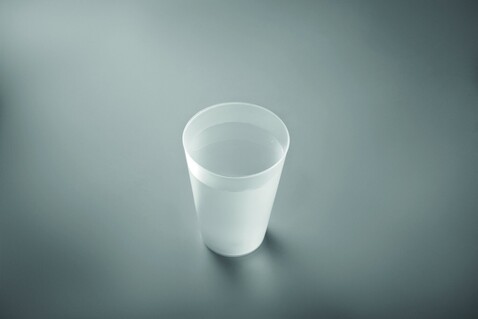 Wiederverwendbarer Becher 300ml - Transparent Weiß bedrucken, Art.-Nr. MO6375-26