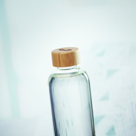 Trinkflasche Glas 650ml - Transparent bedrucken, Art.-Nr. MO6426-22