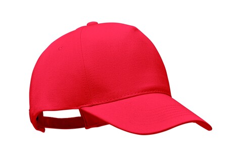 Cap organic cotton 250 g/m² - Rot bedrucken, Art.-Nr. MO6432-05