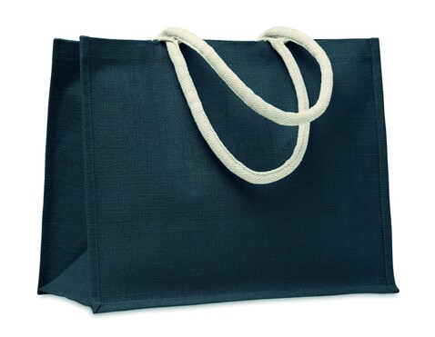 Einkaufstasche Jute - Blau bedrucken, Art.-Nr. MO6443-04 Einkaufstasche Jute - Blau bedrucken, Art.-Nr. MO6443-04