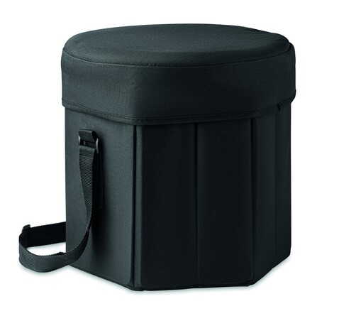 Klappbarer Hocker/Tisch - Schwarz bedrucken, Art.-Nr. MO6444-03 Klappbarer Hocker/Tisch - Schwarz bedrucken, Art.-Nr. MO6444-03