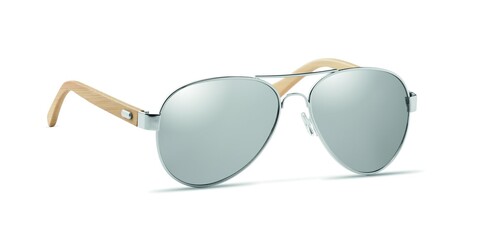 Sonnenbrille Bambus - Silber Glänzend bedrucken, Art.-Nr. MO6450-17 Sonnenbrille Bambus - Silber Glänzend bedrucken, Art.-Nr. MO6450-17