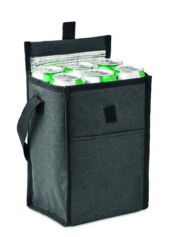 Lunch-Tasche 600D RPET - Schwarz bedrucken, Art.-Nr. MO6462-03 Lunch-Tasche 600D RPET - Schwarz bedrucken, Art.-Nr. MO6462-03