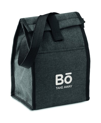 Lunch-Tasche 600D RPET - Schwarz bedrucken, Art.-Nr. MO6462-03 Lunch-Tasche 600D RPET - Schwarz bedrucken, Art.-Nr. MO6462-03
