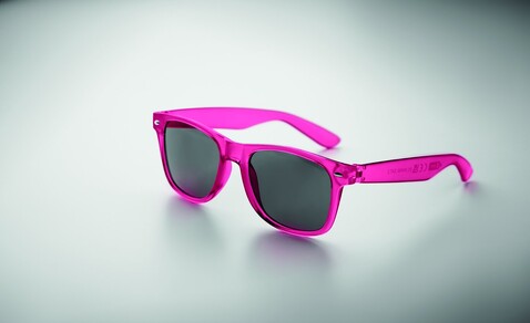 Sonnenbrille RPET - Transparent Fuchsie bedrucken, Art.-Nr. MO6531-50 Sonnenbrille RPET - Transparent Fuchsie bedrucken, Art.-Nr. MO6531-50