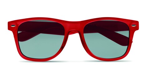Sonnenbrille RPET - Transparent Rot bedrucken, Art.-Nr. MO6531-25 Sonnenbrille RPET - Transparent Rot bedrucken, Art.-Nr. MO6531-25