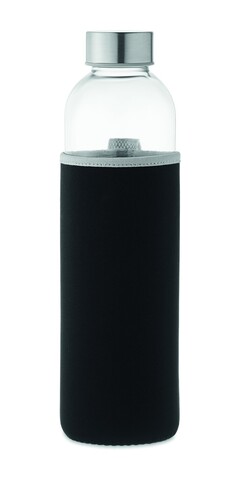 Trinkflasche Glas 750 ml - Schwarz bedrucken, Art.-Nr. MO6545-03 Trinkflasche Glas 750 ml - Schwarz bedrucken, Art.-Nr. MO6545-03