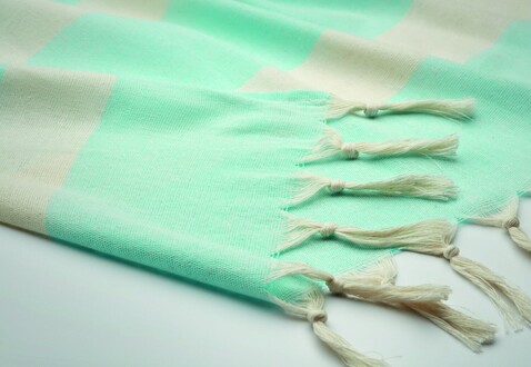 Hamman handdoek 140 gr/m² - Türkis bedrucken, Art.-Nr. MO6554-12