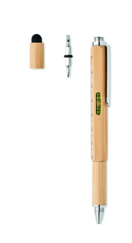 Multifunktions-Stift Bambus - Holz bedrucken, Art.-Nr. MO6559-40