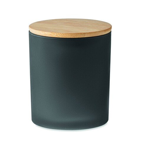 Kerze im Glas 280 g - Schwarz bedrucken, Art.-Nr. MO6621-03