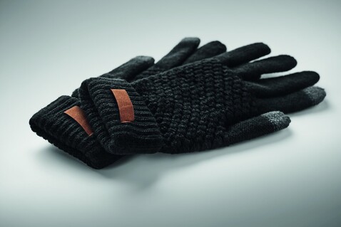 Touchscreen Handschuhe RPET - Schwarz bedrucken, Art.-Nr. MO6667-03 Touchscreen Handschuhe RPET - Schwarz bedrucken, Art.-Nr. MO6667-03