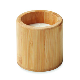 Kerze mit Halter 160 g - Holz bedrucken, Art.-Nr. MO6668-40