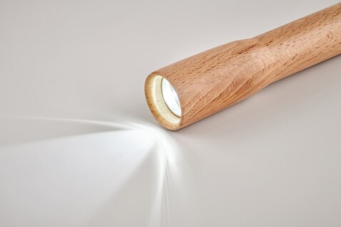 COB Taschenlampe aus Holz - Holz bedrucken, Art.-Nr. MO6695-40