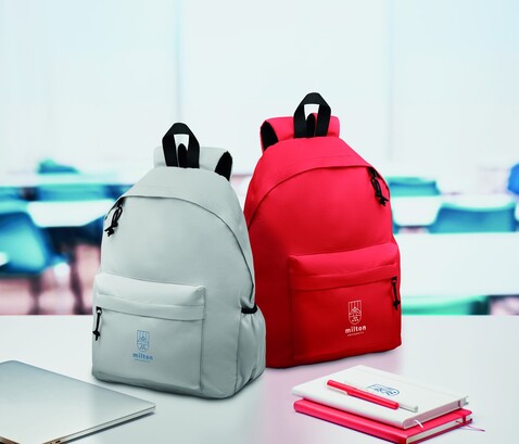 Rucksack 600D RPET-Polyester - Grau bedrucken, Art.-Nr. MO6703-07 Rucksack 600D RPET-Polyester - Grau bedrucken, Art.-Nr. MO6703-07