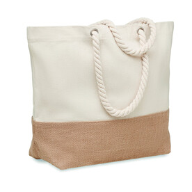 Strandtasche Canvas 280 g/m² - Beige bedrucken, Art.-Nr. MO6720-13