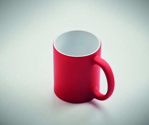 Kaffeebecher, matt 300 ml - Rot bedrucken, Art.-Nr. MO6849-05 Kaffeebecher, matt 300 ml - Rot bedrucken, Art.-Nr. MO6849-05