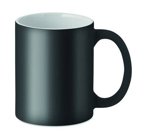 Kaffeebecher, matt 300 ml - Schwarz bedrucken, Art.-Nr. MO6849-03