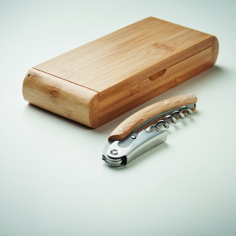 Kellnermesser Bambus - Holz bedrucken, Art.-Nr. MO6974-40 Kellnermesser Bambus - Holz bedrucken, Art.-Nr. MO6974-40
