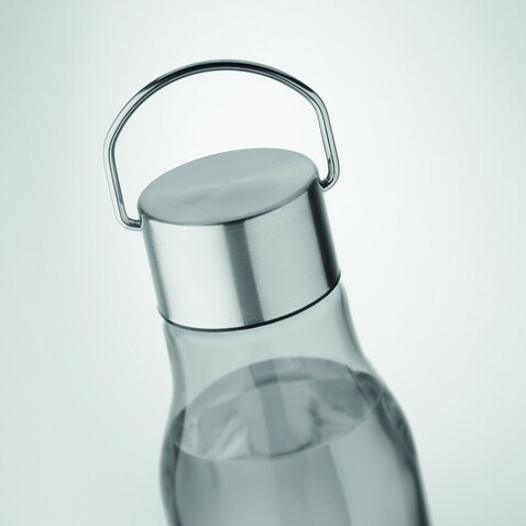 Trinkflasche RPET 600 ml - Transparent Grau bedrucken, Art.-Nr. MO6976-27