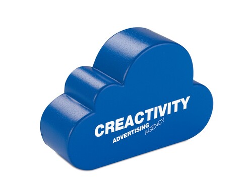 Anti-Stress-Wolke - Blau bedrucken, Art.-Nr. MO7983-04