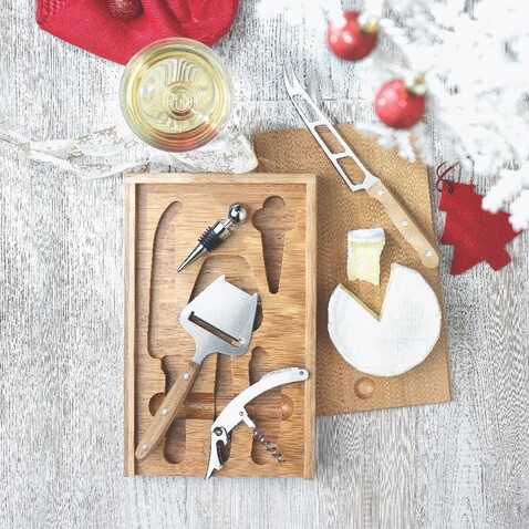 Wein und Käse Set - Holz bedrucken, Art.-Nr. MO8416-40
